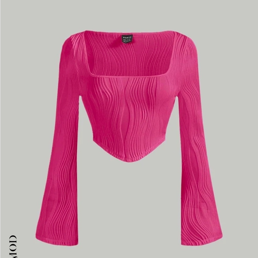 Women's Pink Long Sleeve Top